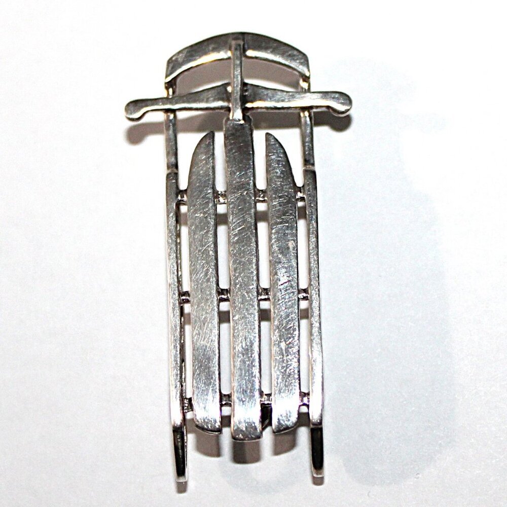 Sterling Silver Sled Brooch 6 Grams